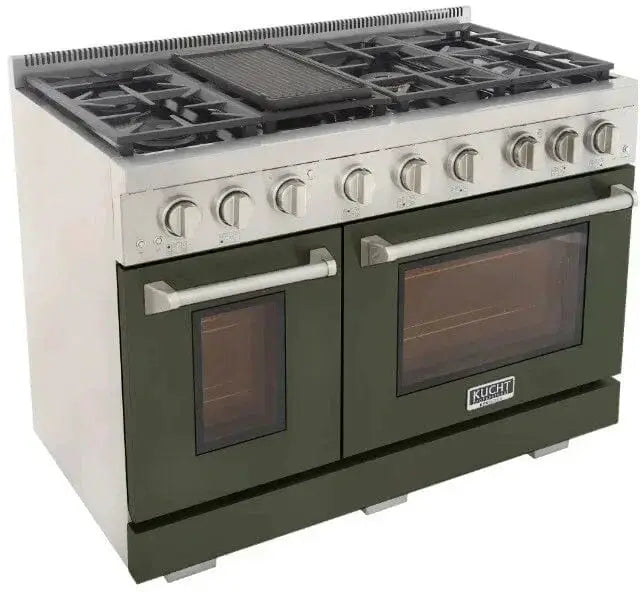 Kucht 48" Freestanding Professional Gas Range Liquid Propane KFX4800X/LP-G by Farmhouse Kitchen and Bath