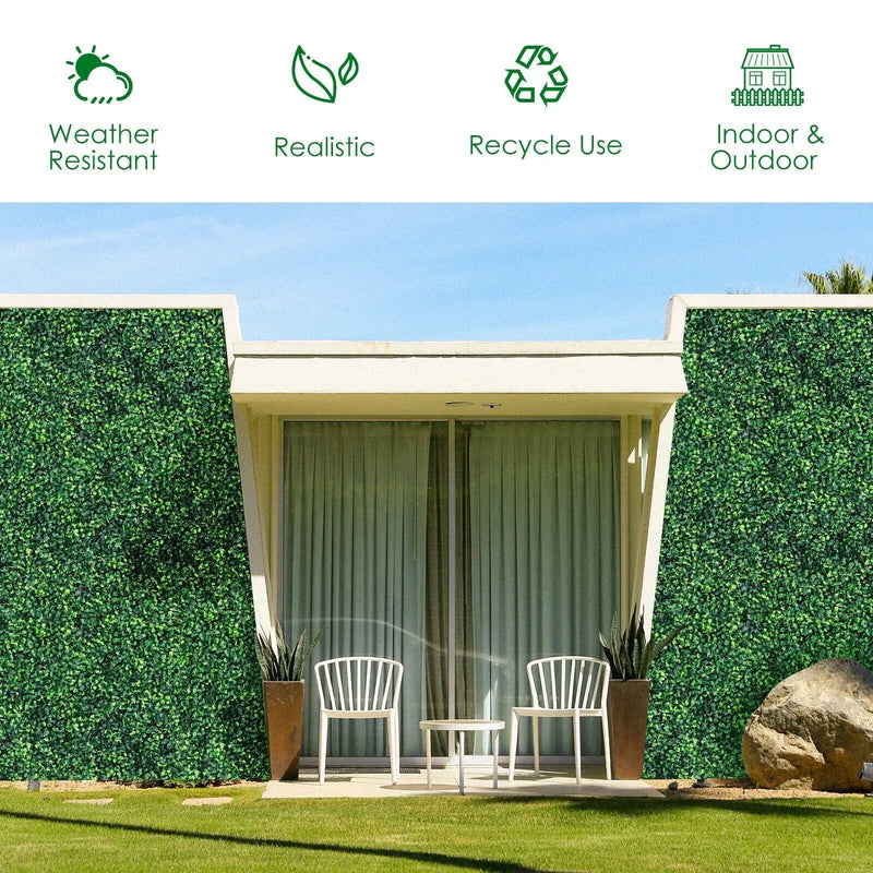 12 Pieces Artificial Boxwood Panels for Wedding Decor Fence Backdrop by DirectDeals