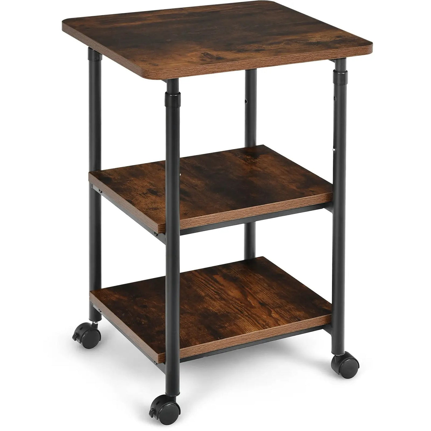 3-tier Adjustable Printer Stand with 360° Swivel Casters by DirectDeals
