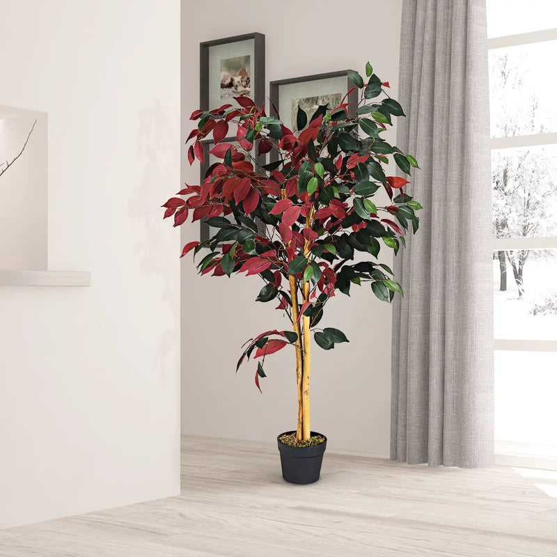 4 Feet Tall Artificial Ficus Tree with Nursery Pot by DirectDeals