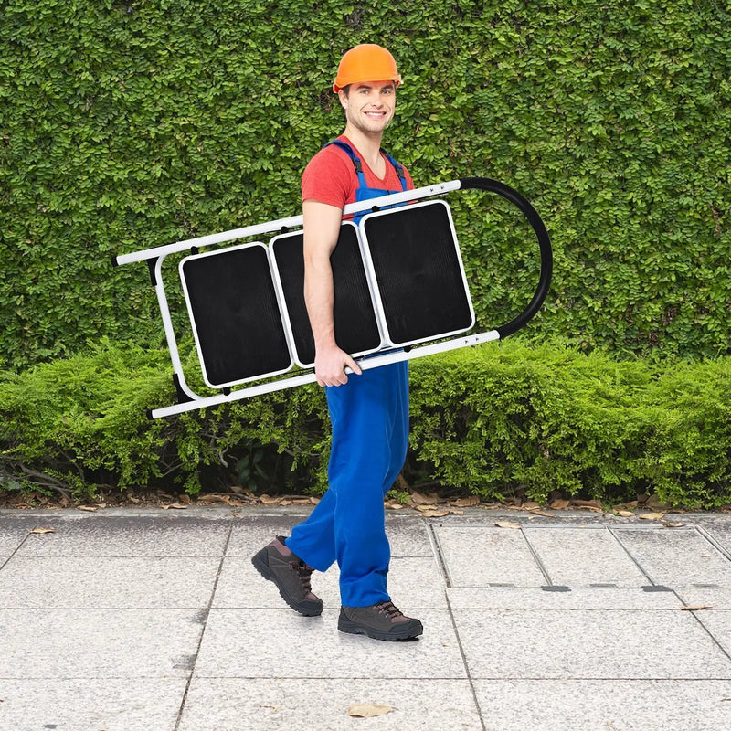 Heavy Duty Industrial Lightweight Folding Stool 3 Step Ladder by DirectDeals