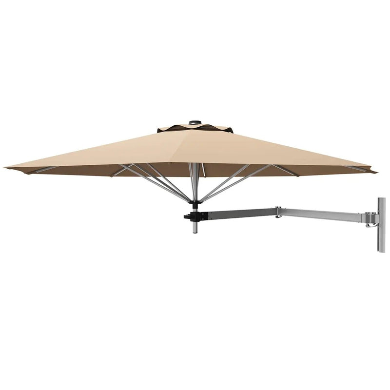 8ft Wall-Mounted Telescopic Folding Tilt Sun Shade Umbrella by DirectDeals