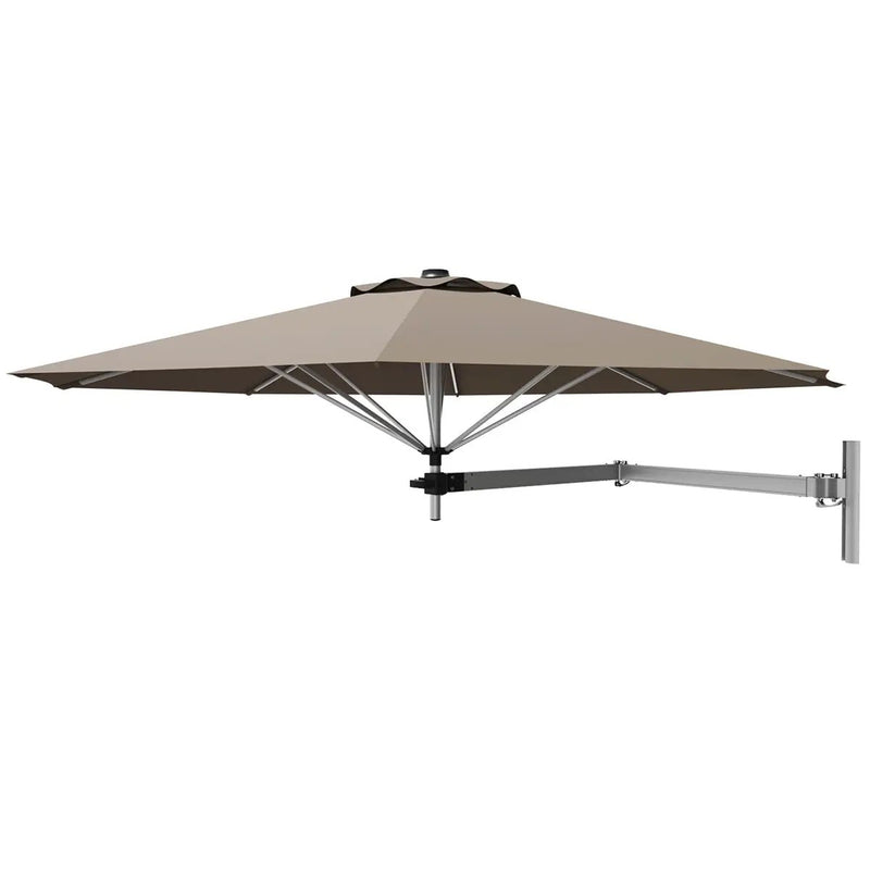 8ft Wall-Mounted Telescopic Folding Tilt Sun Shade Umbrella by DirectDeals