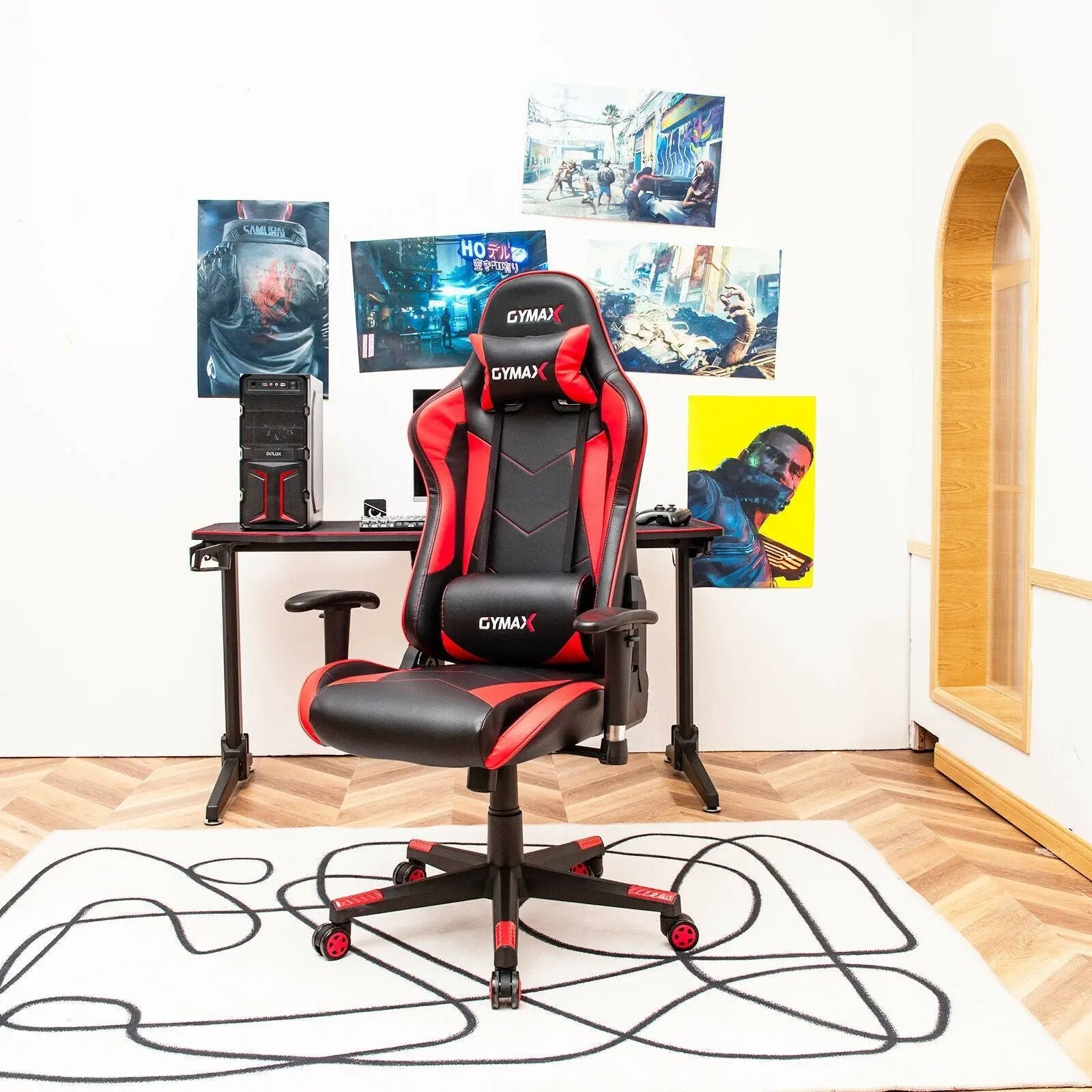 Gaming Chair Adjustable Swivel Racing Style Computer Office Chair by DirectDeals