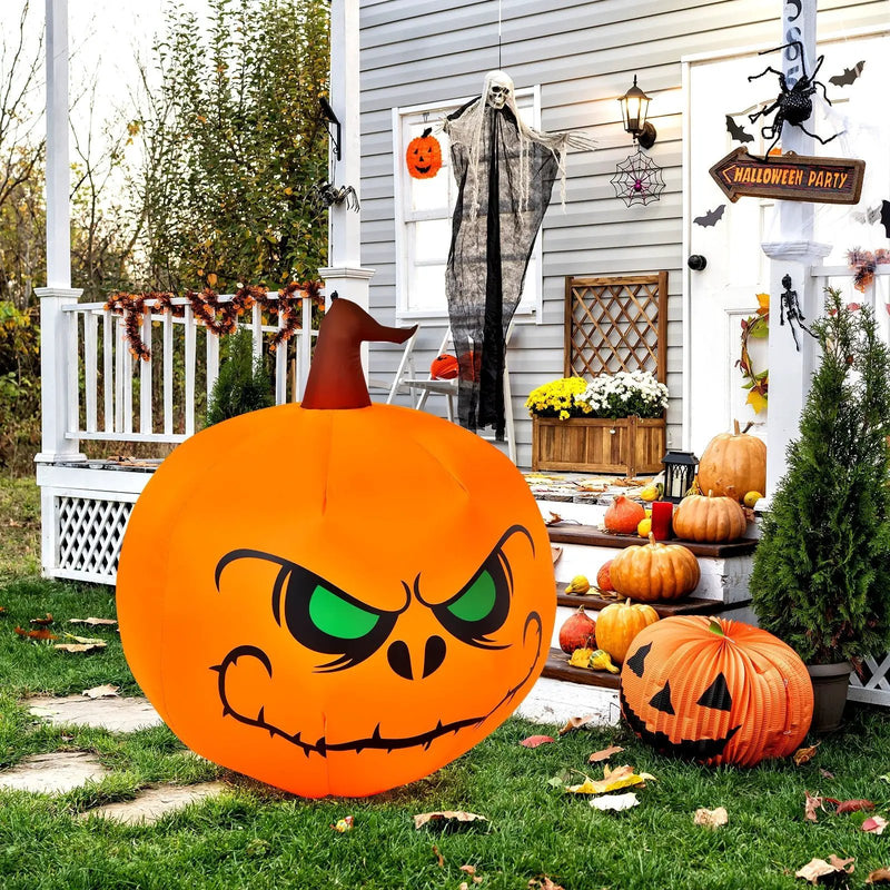 4 Feet Halloween Inflatable Pumpkin with Build-in LED Light by DirectDeals