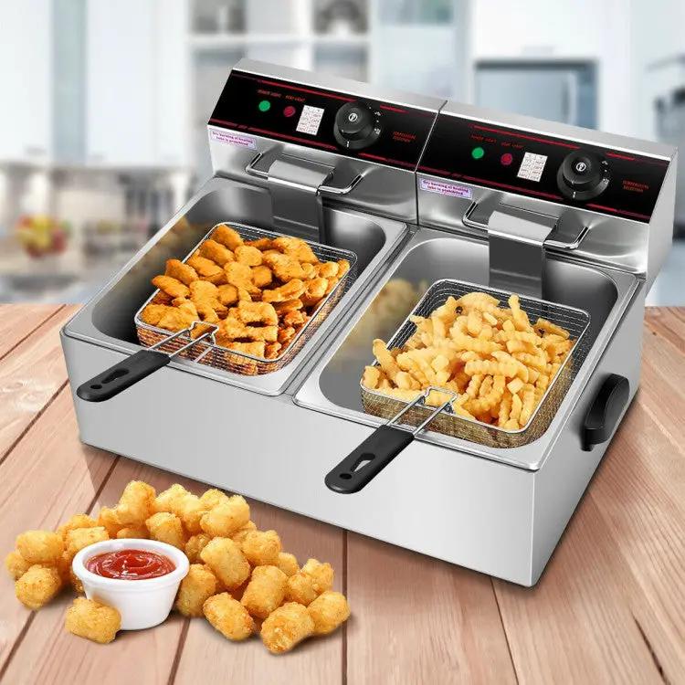 3400W Commercial Electric Fryer Dual Tank by DirectDeals