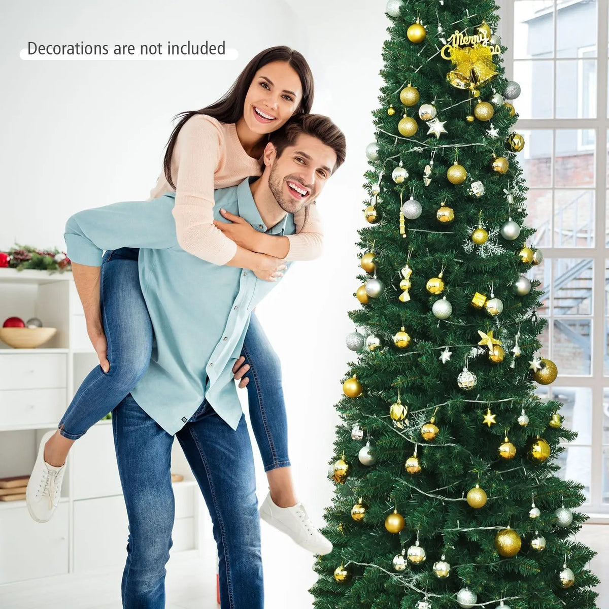 PVC Artificial Slim Pencil Christmas Tree by DirectDeals