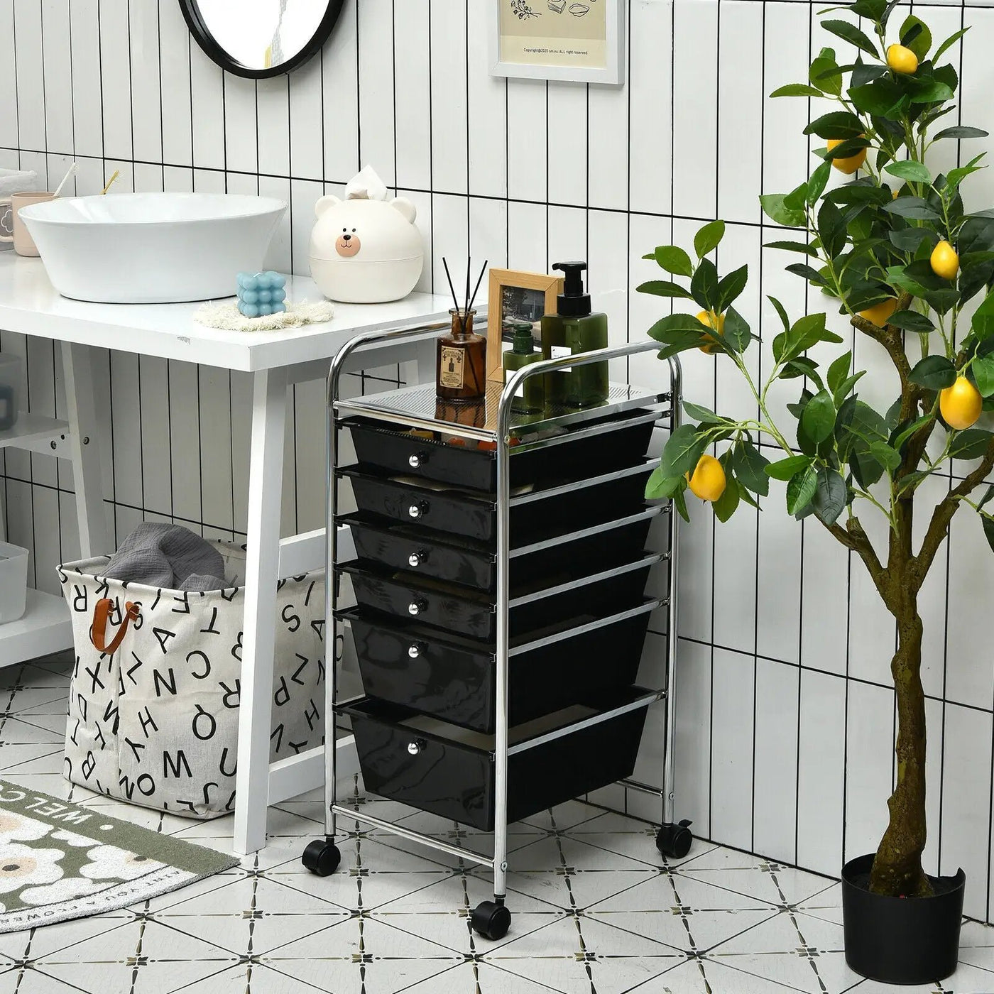 6 Drawers Rolling Storage Cart Organizer by DirectDeals