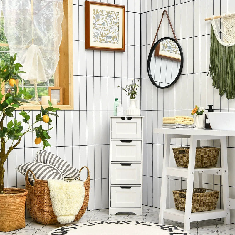 Free-Standing Side Storage Organizer with 4 Drawers by DirectDeals