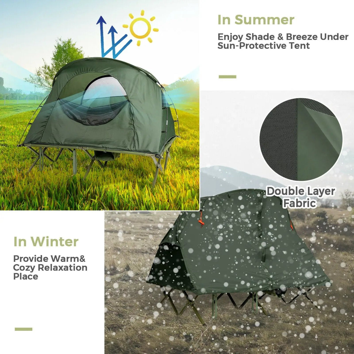 2-Person Outdoor Camping Tent with External Cover by DirectDeals