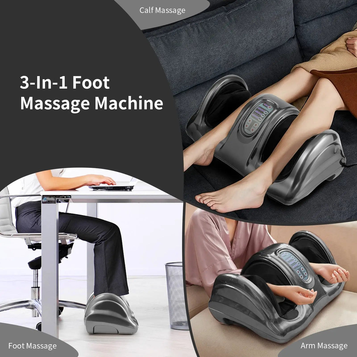 Therapeutic Shiatsu Foot Massager with High Intensity Rollers by DirectDeals
