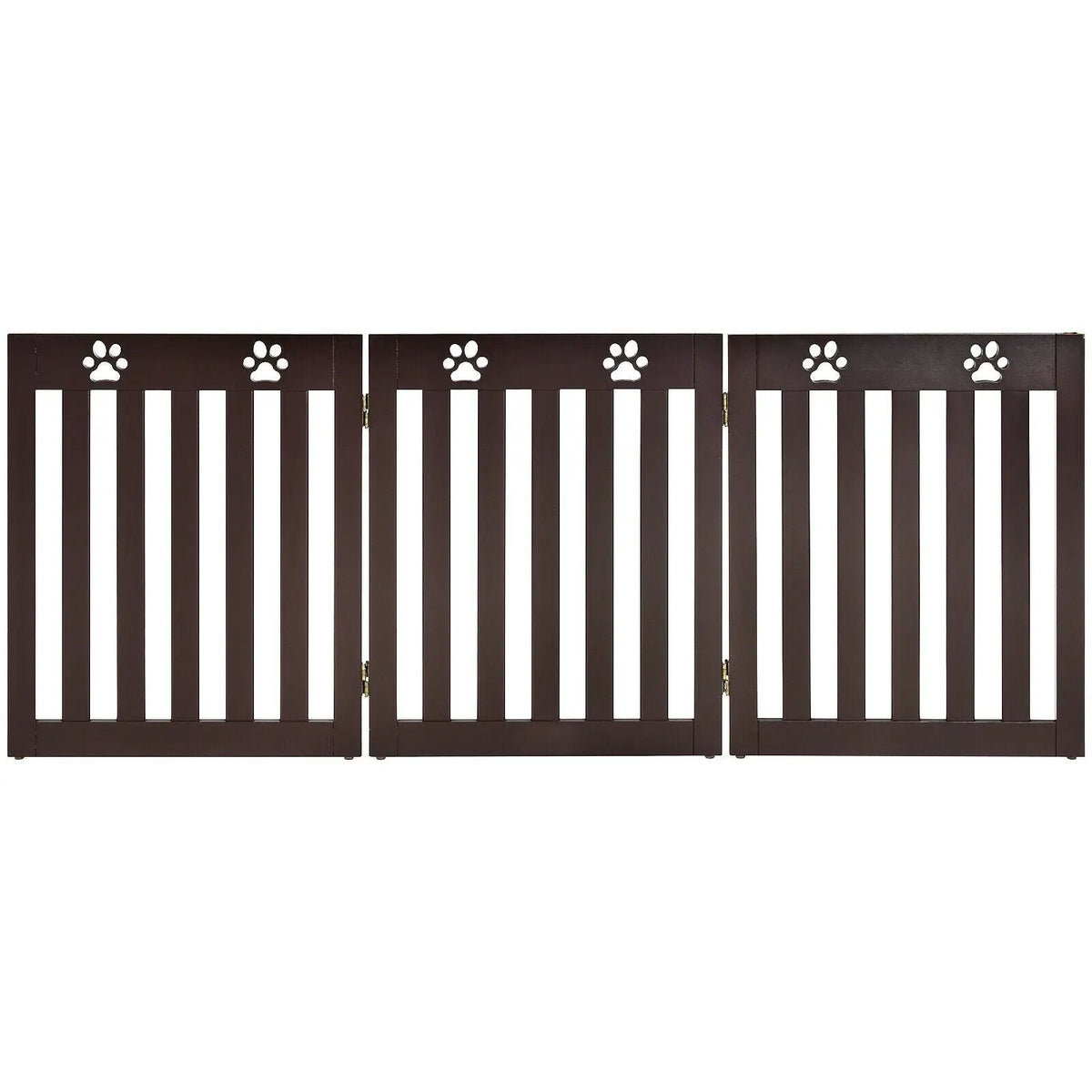 24 Inch Folding Wooden Freestanding Dog Gate with 360¬∞ Flexible Hinge for Pet by DirectDeals
