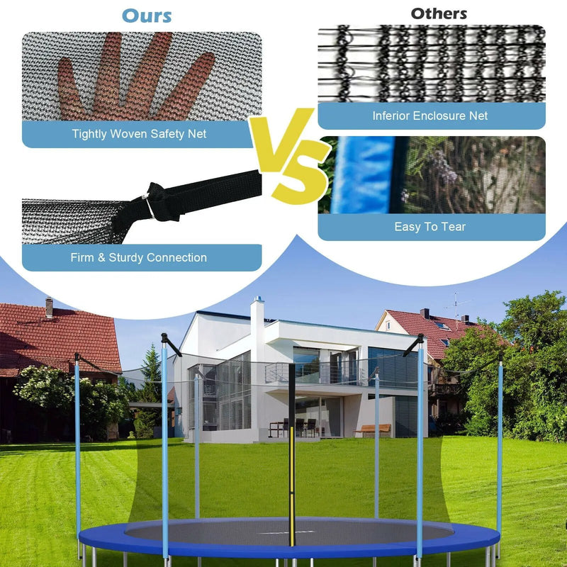 Replacement Weather-Resistant Trampoline Safety Enclosure Net-8 ft by DirectDeals