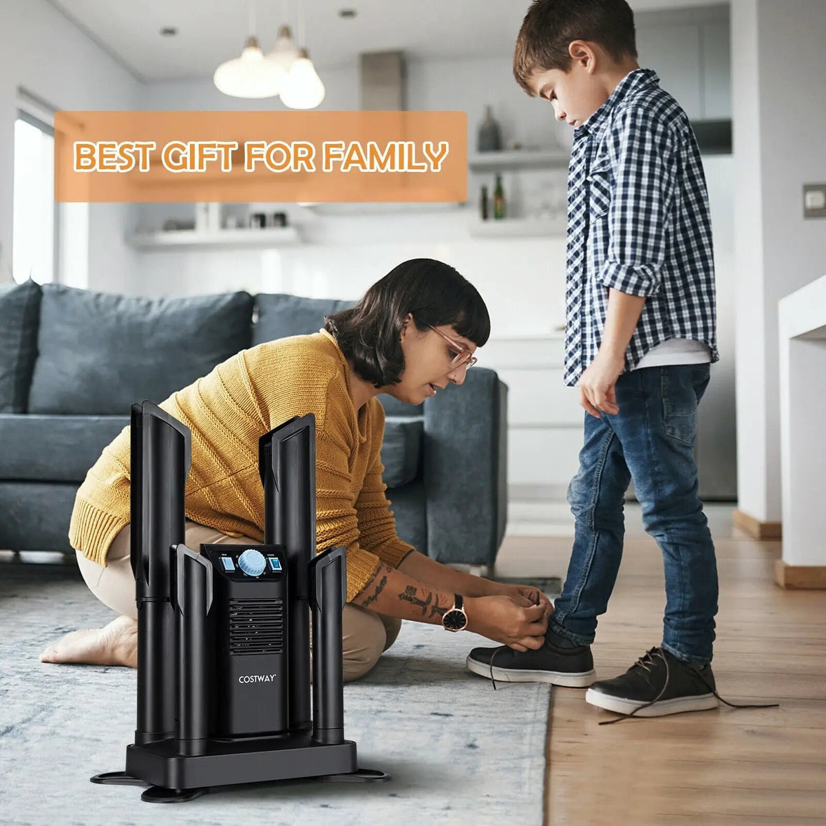 Electric Shoe Boot Dryer 4 Shoes with 180 Mins Timer Ozone Disinfection by DirectDeals