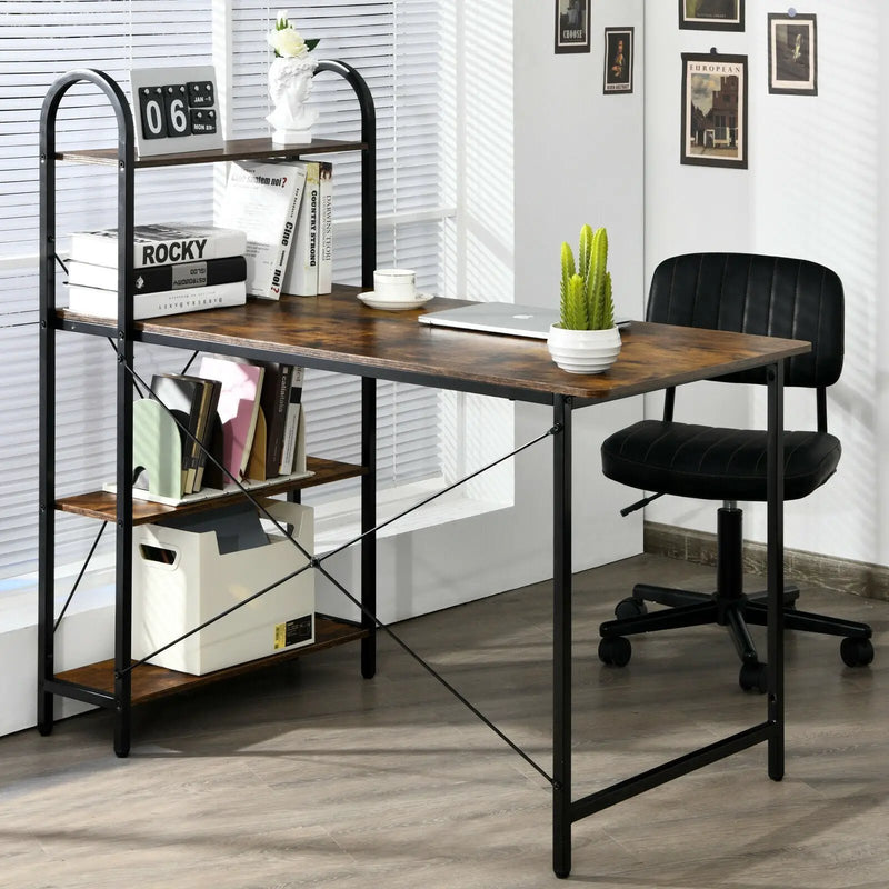 48-Inch Reversible Computer Desk with Storage Shelf by DirectDeals