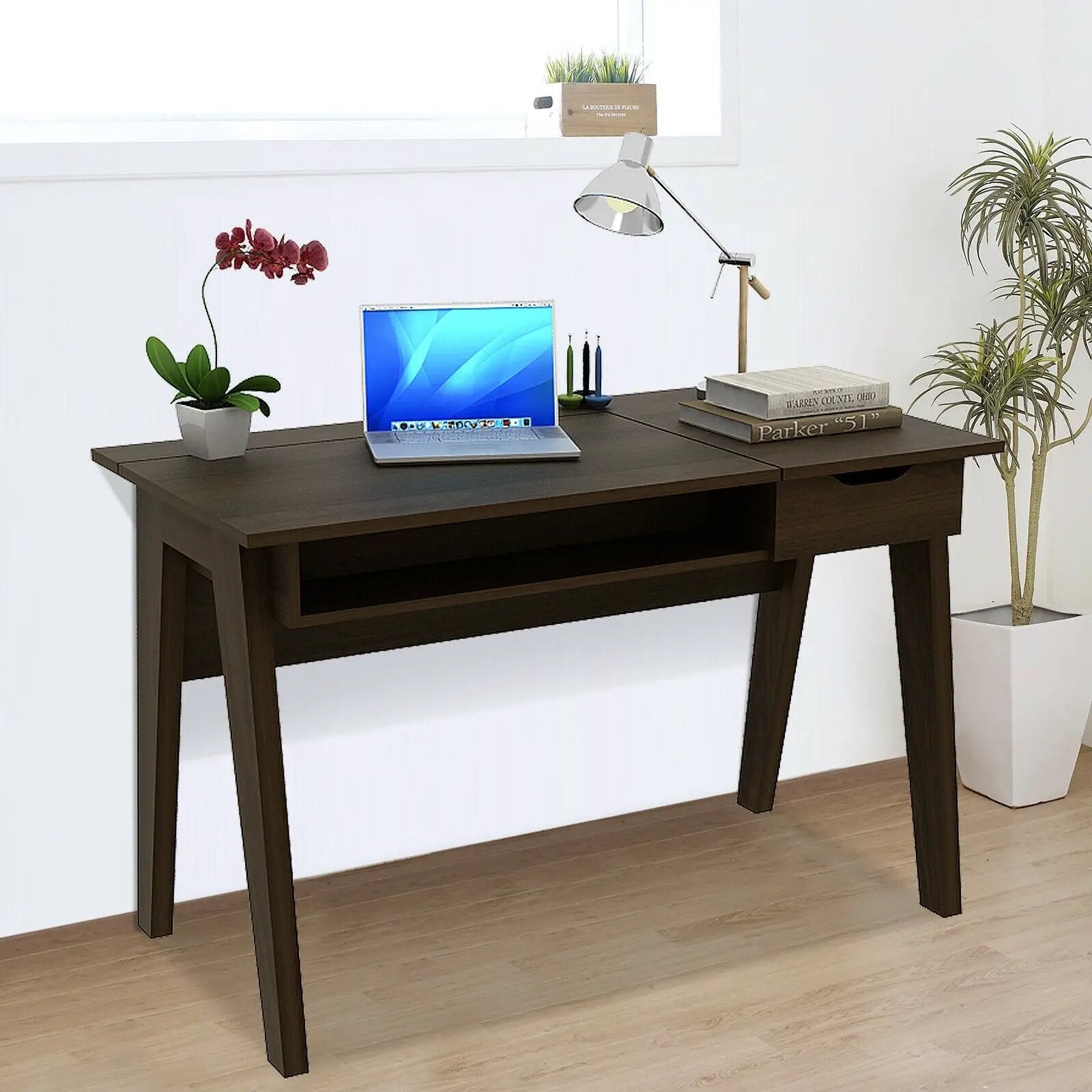 Dressing Table with Flip Mirror and Storage Drawer by DirectDeals