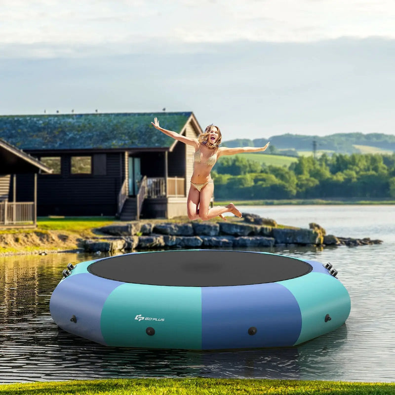 12 Feet Inflatable Splash Padded Water Bouncer Trampoline by DirectDeals