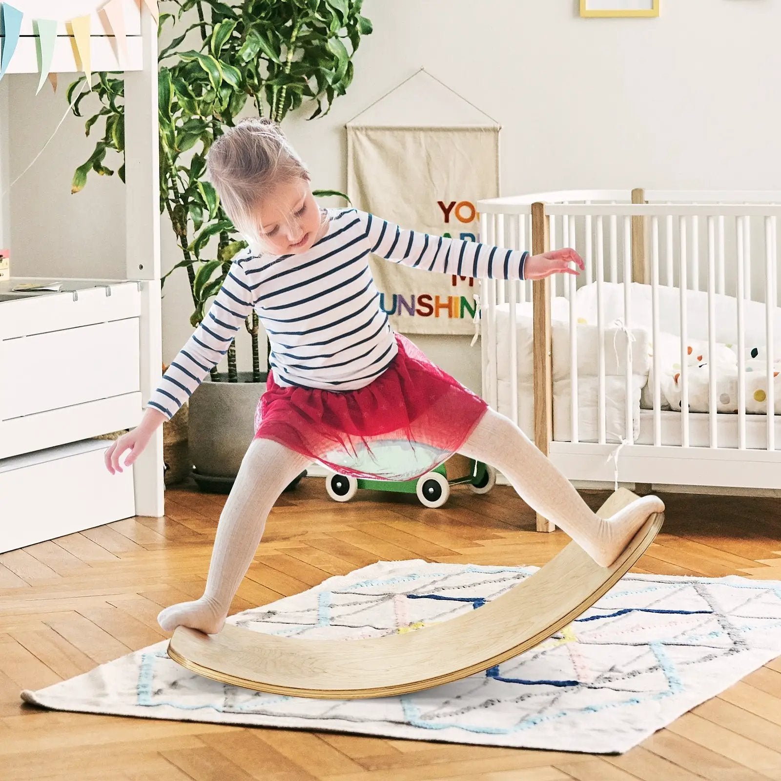 12 Inch Wobble Board for Balance Training-Natural by DirectDeals