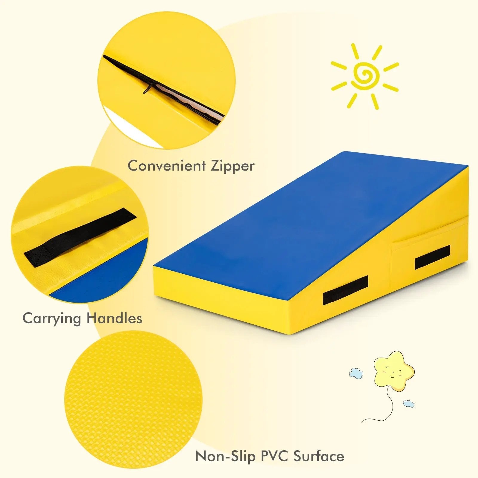 Incline Wedge Ramp Gymnastics Mat by DirectDeals