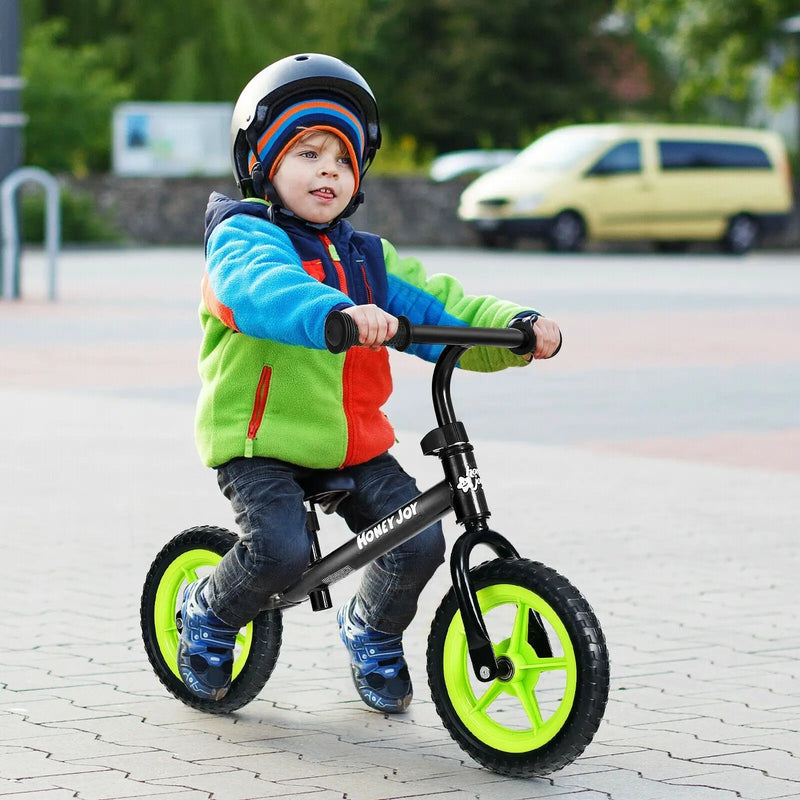Kids No Pedal Balance Bike with Adjustable Handlebar and Seat-Black by DirectDeals