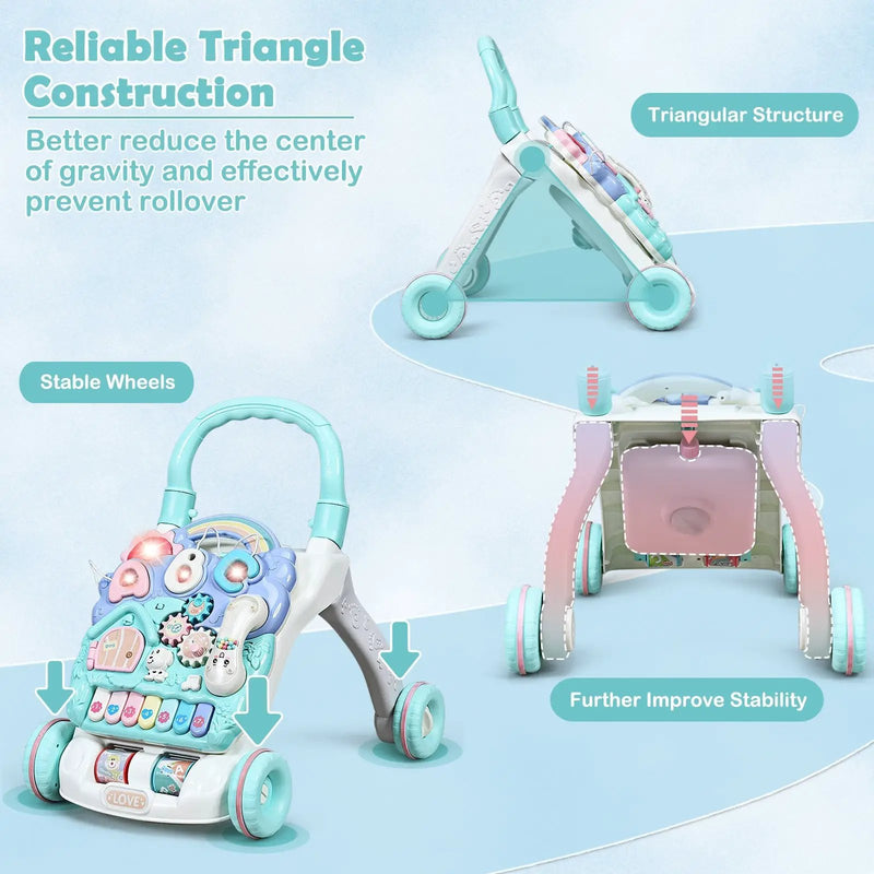 Baby Sit-to-Stand Learning Walker Toddler Musical Toy by DirectDeals