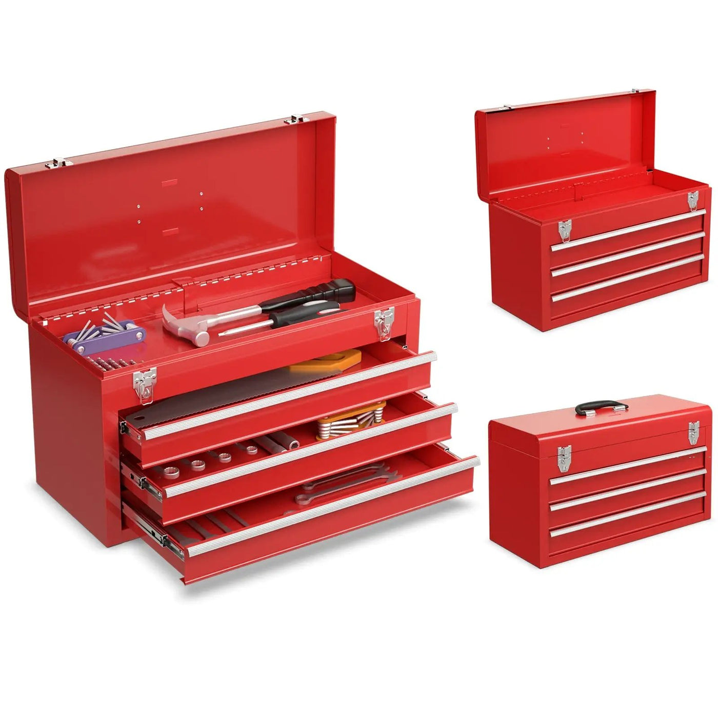 Portable Garage Mechanic Tool Cabinet Box with 3 Drawers by DirectDeals