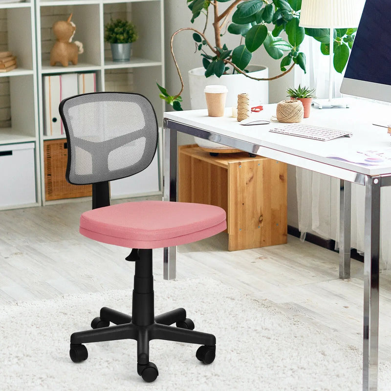 Armless Computer Chair with Height Adjustment and Breathable Mesh for Home Office by DirectDeals