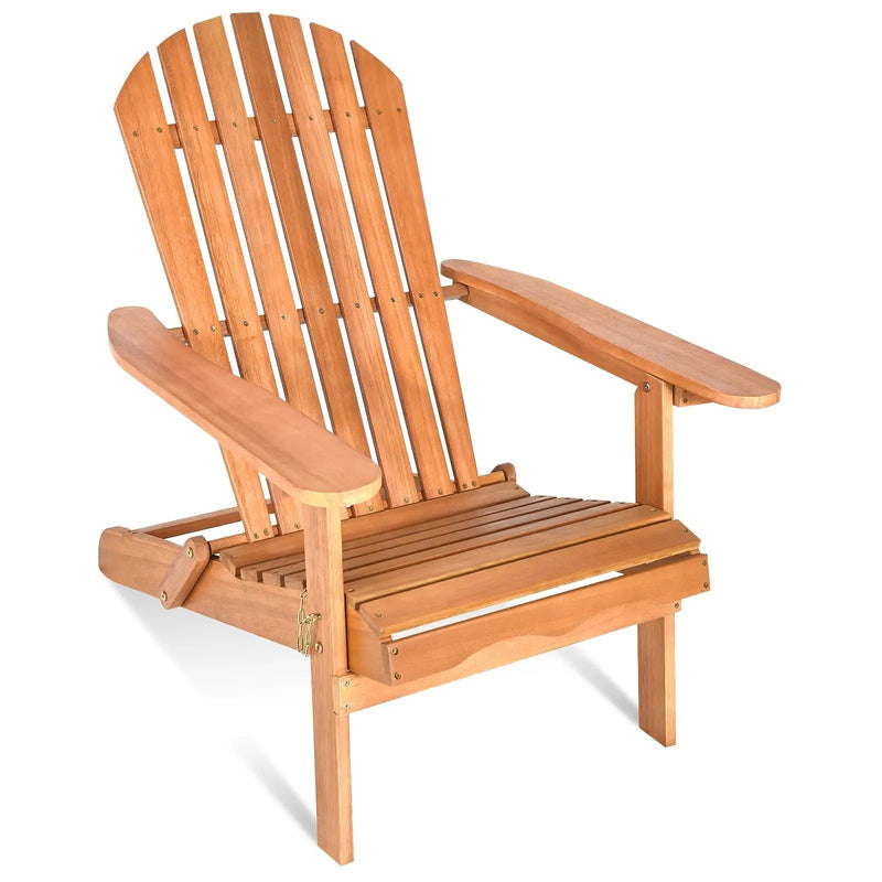 Eucalyptus Chair Foldable Outdoor Wood Lounger Chair by DirectDeals