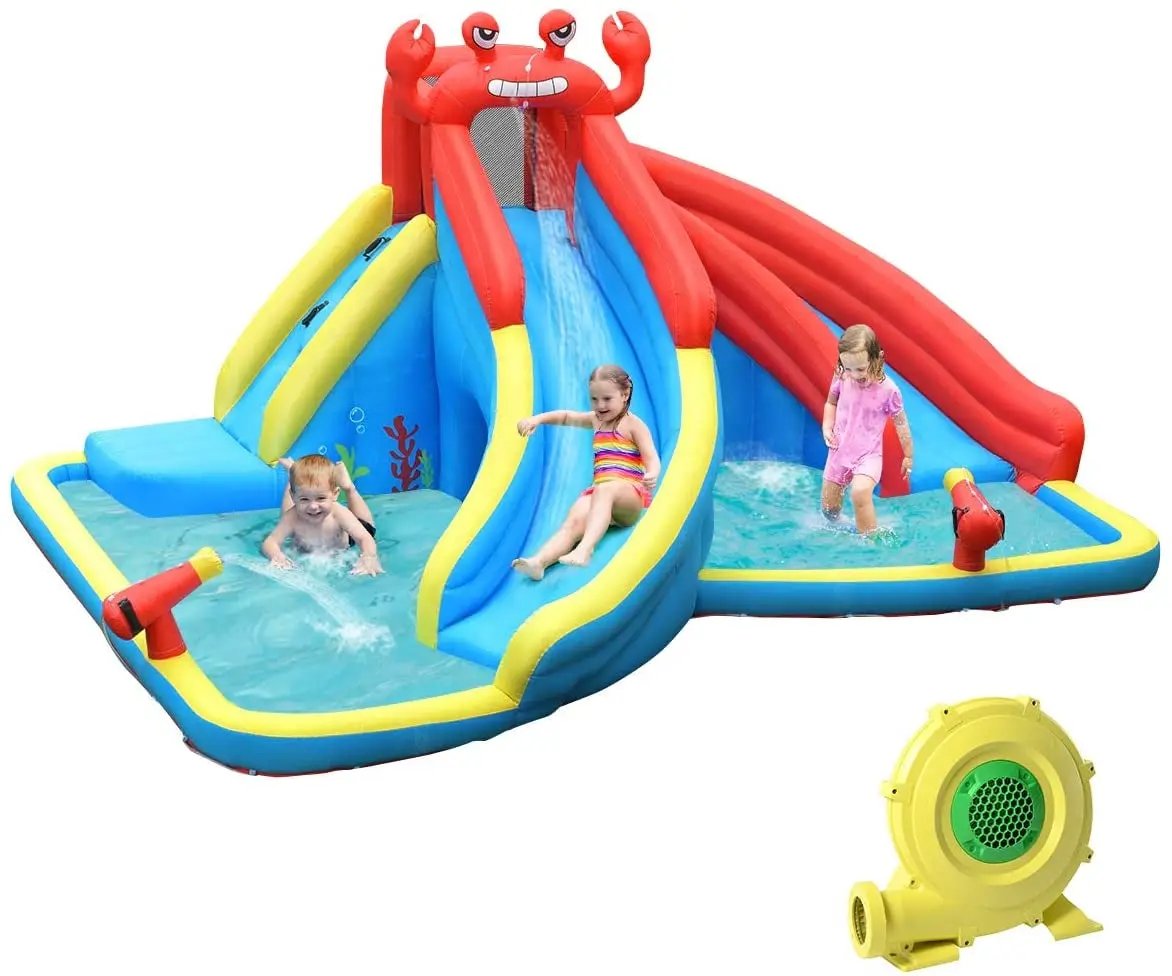 Inflatable Water Slide Bounce House with Water Cannon and 950W Blower by DirectDeals