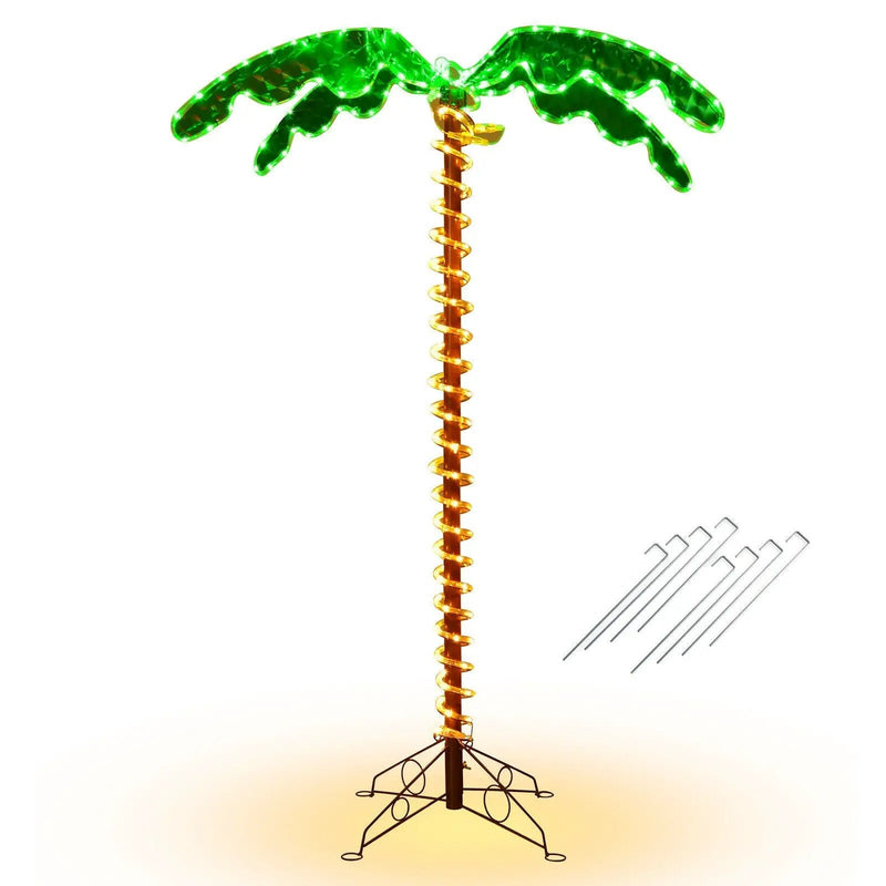 5 Feet LED Pre-lit Palm Tree Decor with Light Rope by DirectDeals