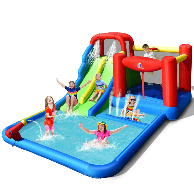 Inflatable Water Slide with Ocean Balls for Kids without Blower by DirectDeals