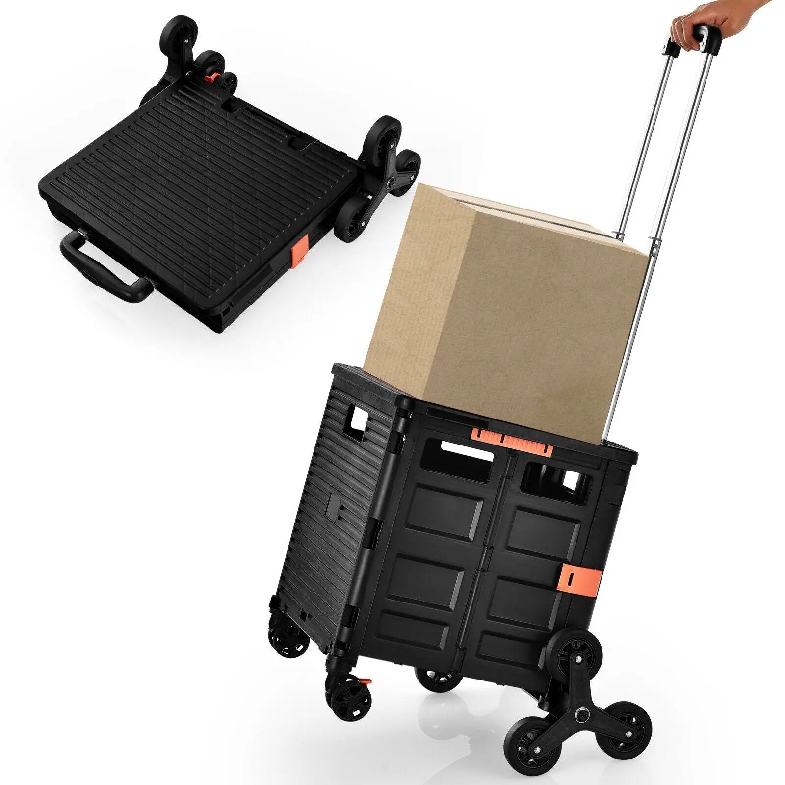 Costway Foldable Utility Cart for Travel and Shopping by DirectDeals