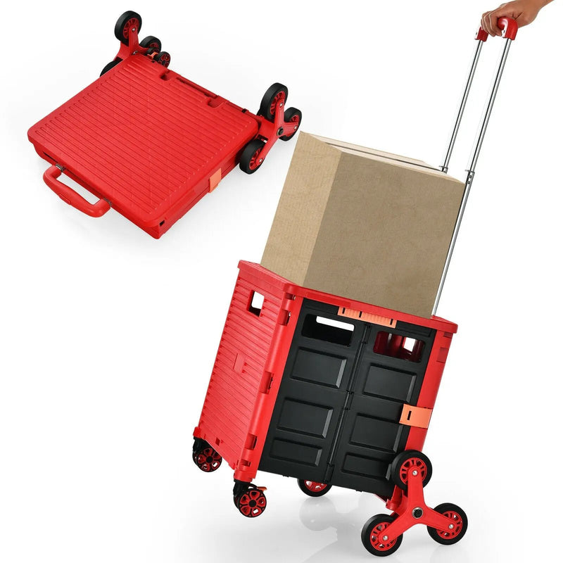 Costway Foldable Utility Cart for Travel and Shopping by DirectDeals