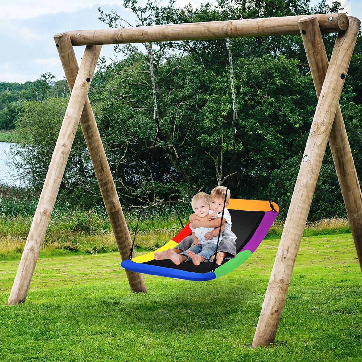 60 Inch Platform Tree Swing 700 lbs for Kids and Adults by DirectDeals