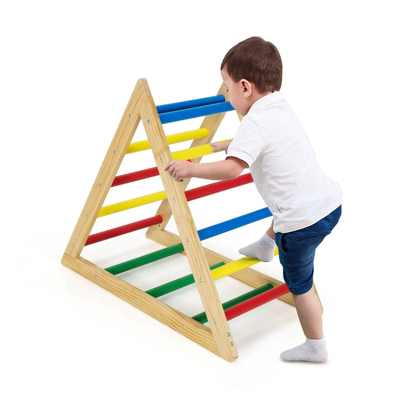 Climbing Triangle Ladder with 3 Levels for Kids-Multicolor by DirectDeals