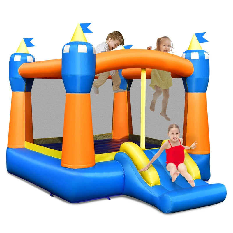 Kids Inflatable Bounce House Magic Castle with Large Jumping Area without Blower by DirectDeals