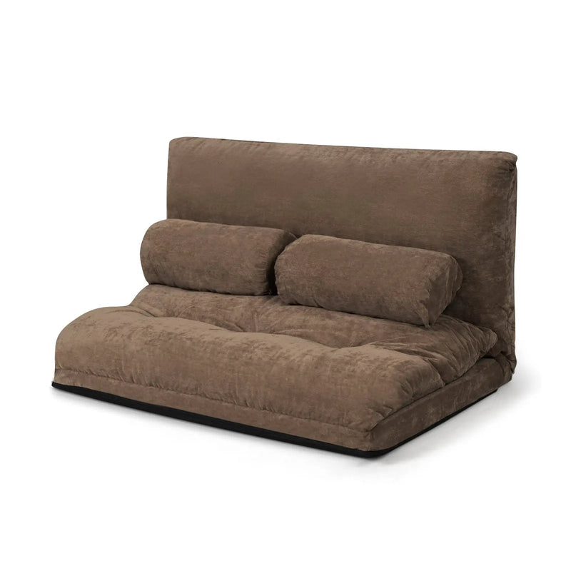 6-Position Adjustable Sleeper Lounge Couch with 2 Pillows by DirectDeals