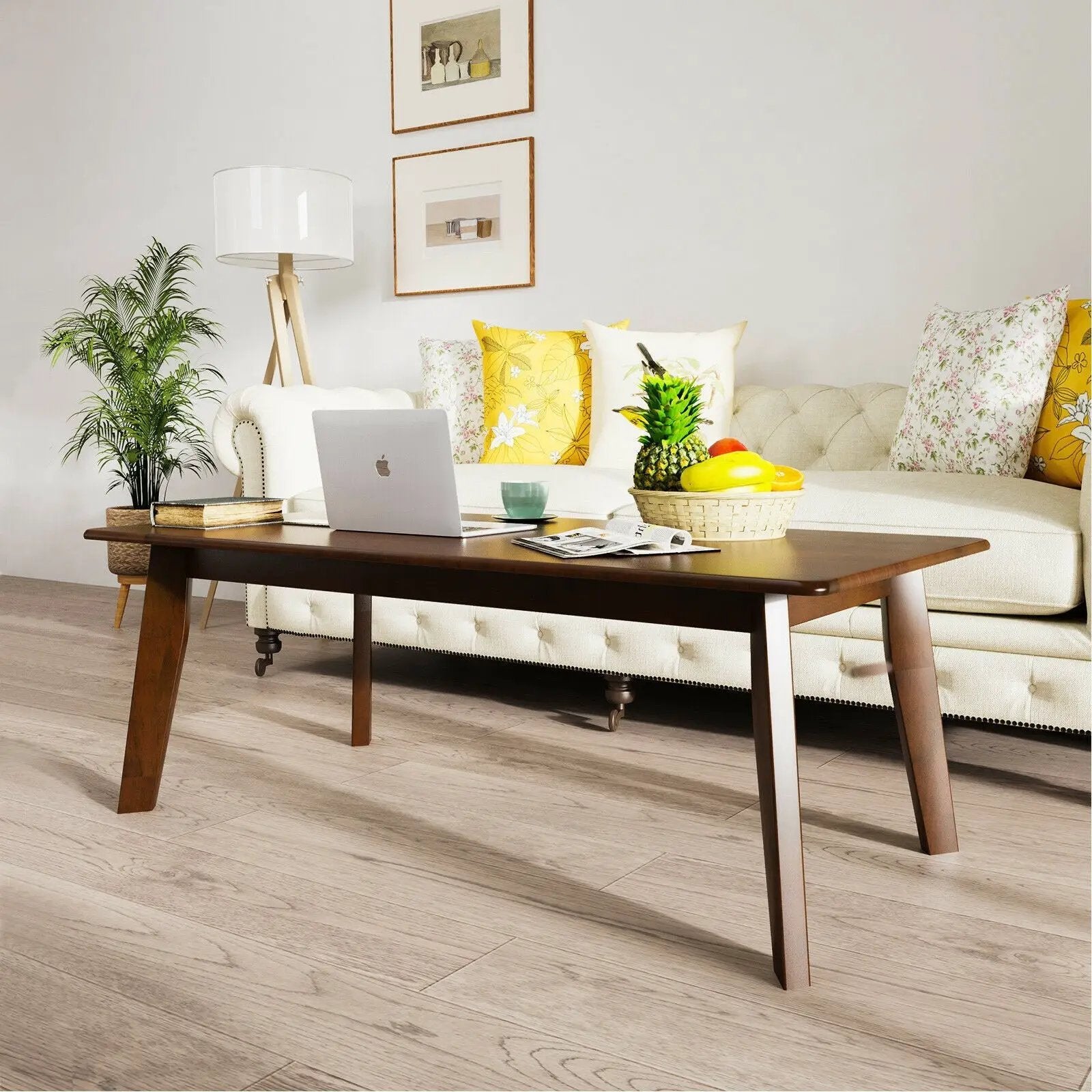 Rectangular Modern Wooden Coffee Table with Rubber Leg by DirectDeals