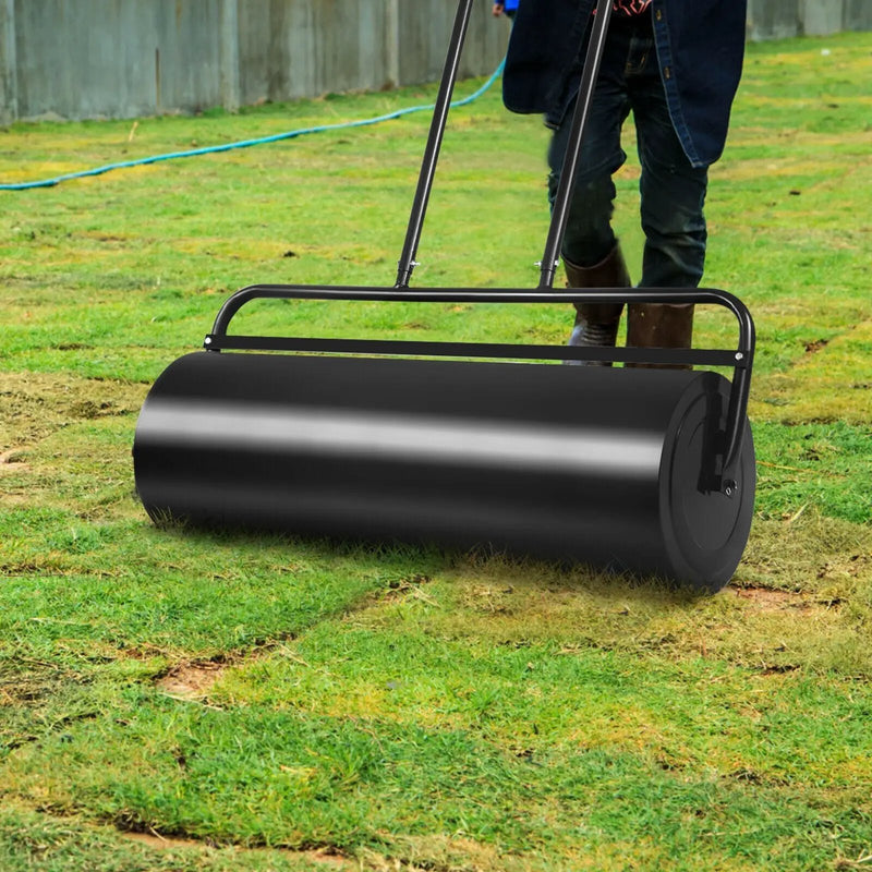 36 x 12 Inch Tow Lawn Roller Water Filled Metal Push Roller by DirectDeals