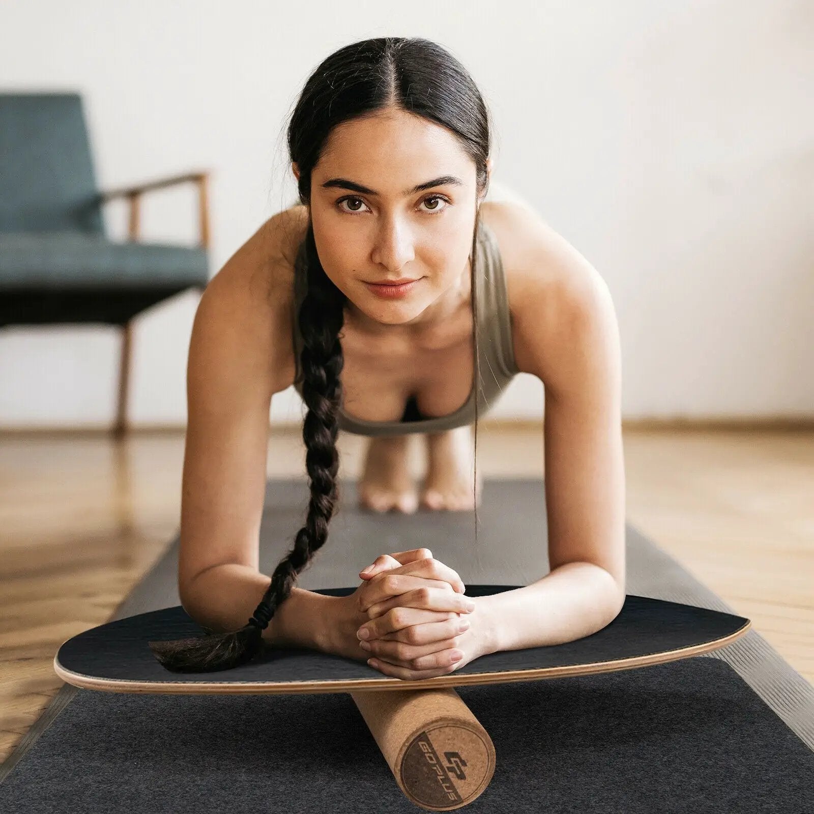 Balance Board Trainer for Core Strength-Black by DirectDeals