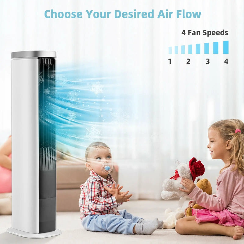 3-In-1 Portable Evaporative Air Cooler with Timer-White by DirectDeals