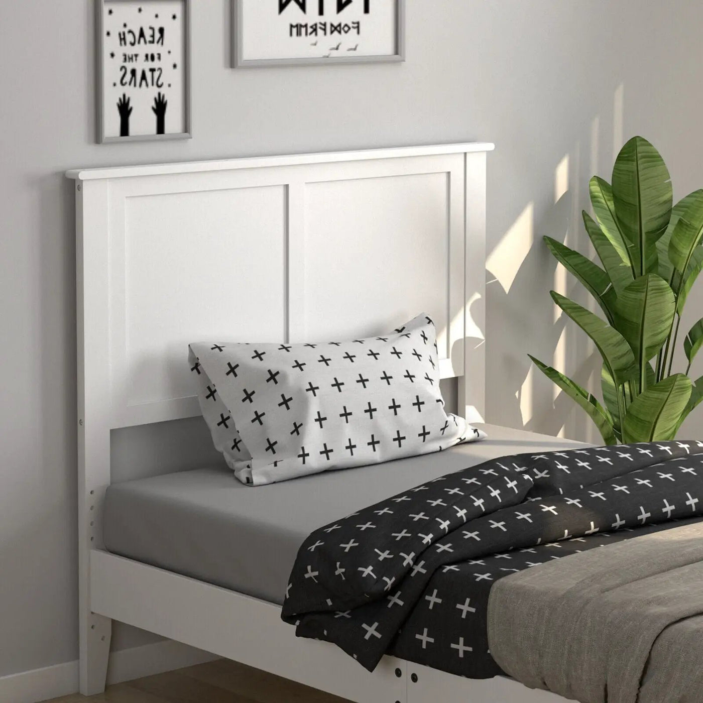 Solid Wood Flat Panel Headboard for Twin-size Bed by DirectDeals