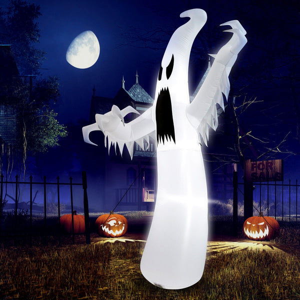 12 Feet Halloween Inflatable Ghost with LED Lights, photo 2 of 8