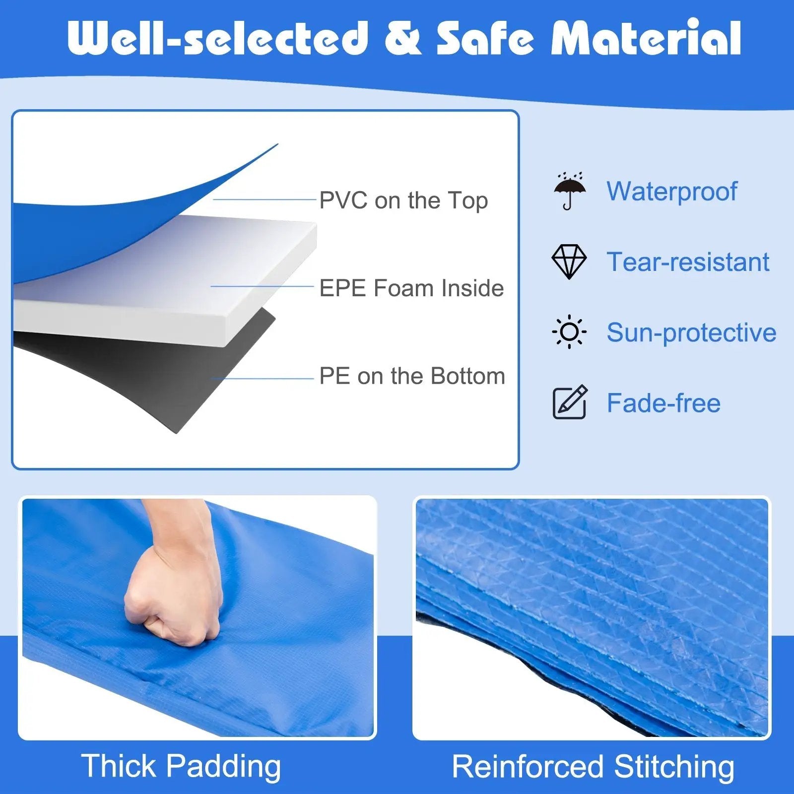 10 Feet Universal Spring Cover Trampoline Replacement Safety Pad by DirectDeals