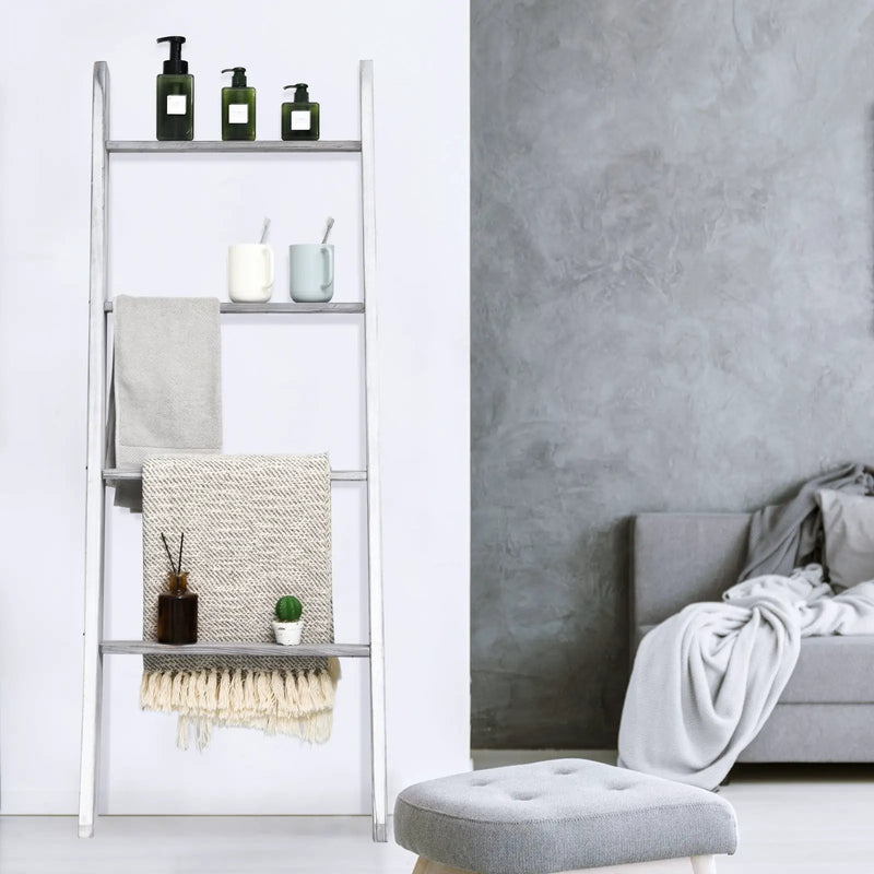 4-Tier Wall Leaning Ladder Shelf Stand by DirectDeals