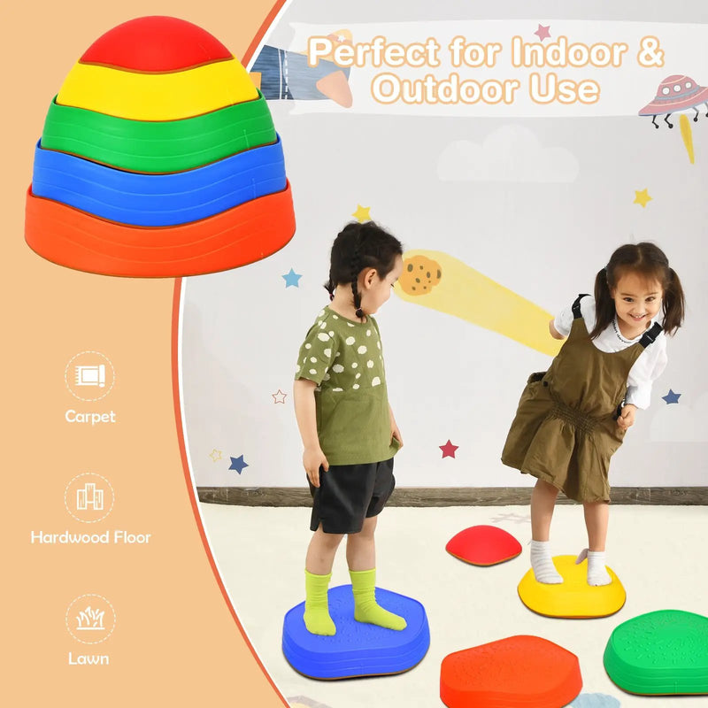 5 Pieces Kids Balance Stepping Stones by DirectDeals