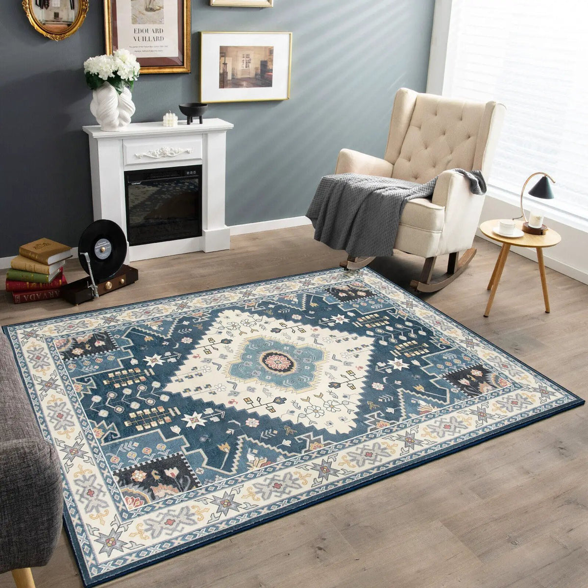 Faux Wool Fabric Area Rugs Doormat by DirectDeals