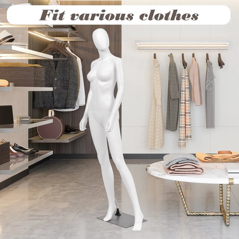 5.8 ft Full Body Female Mannequin Egghead Manikin with Metal Stand by DirectDeals