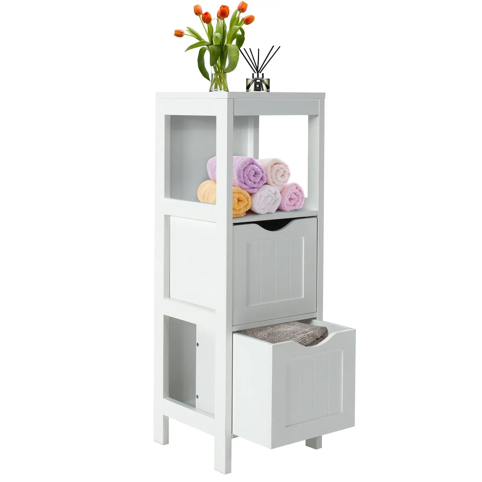 Freestanding Storage Cabinet with 2 Removable Drawers for Bathroom by DirectDeals