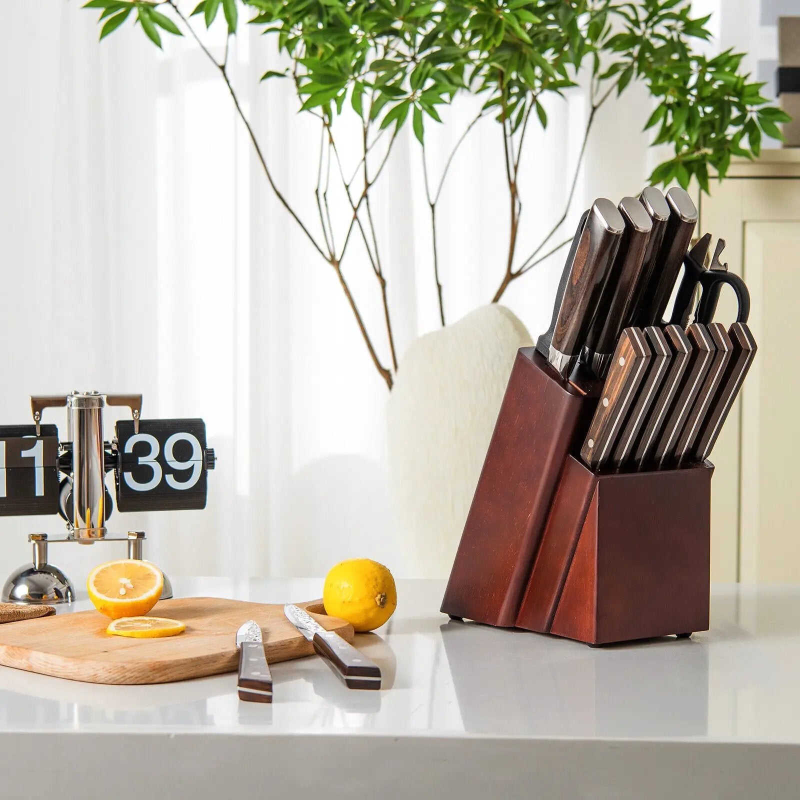 15 Pieces Stainless Steel Knife Set with Ergonomic Handle by DirectDeals